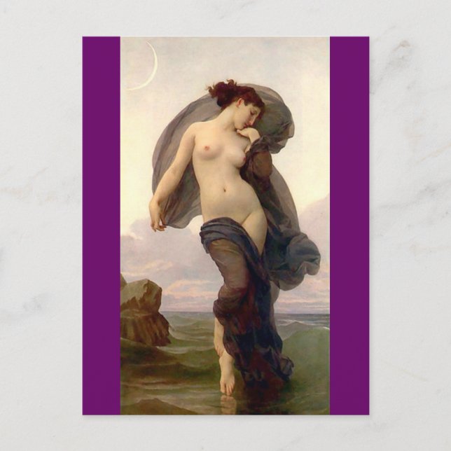 Abend Mood von Bouguereau Postkarte (Vorderseite)