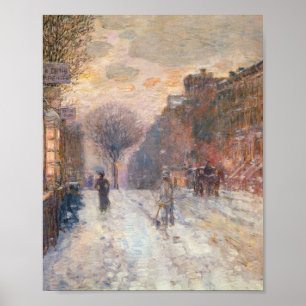 Abend nach dem Schneefall (Hassam 1906) Poster