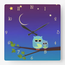 Abend Owls Wall Clock