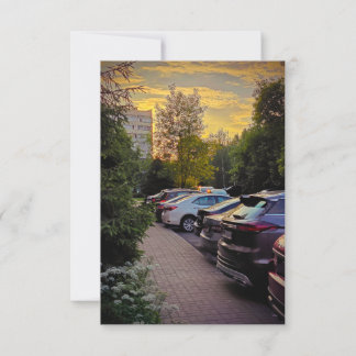 Abend Path Flat Card by Sotnichenko - Anpassen Dankeskarte