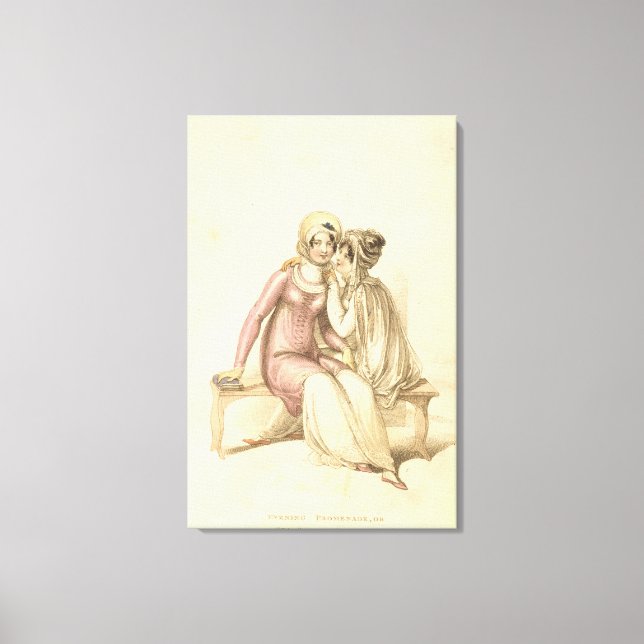 Abend-, Promenade- oder Strandkostüme, Mode Leinwanddruck (Vorderseite)