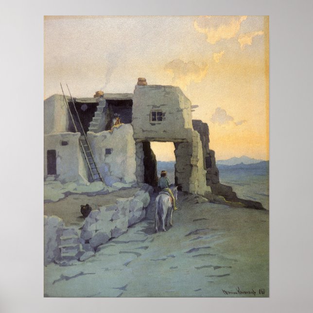 Abend, Pueblo von Walpi von Marion Kavagh Wachtel Poster (Vorne)