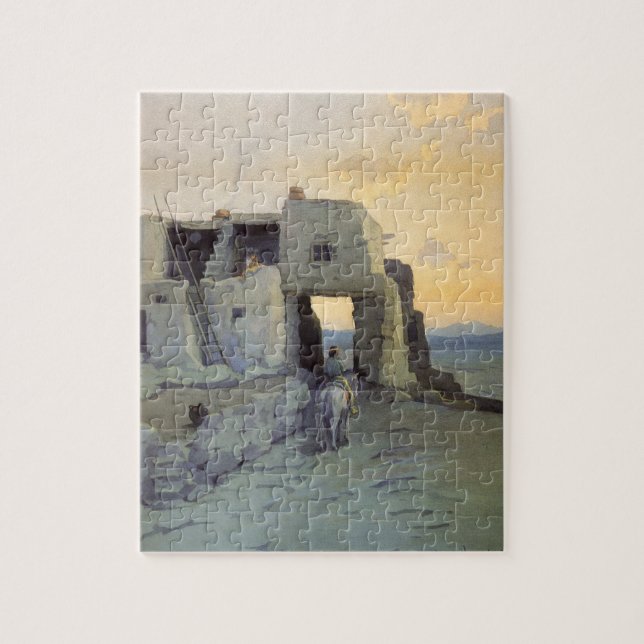 Abend, Pueblo von Walpi von Marion Kavagh Wachtel Puzzle (Vertikal)