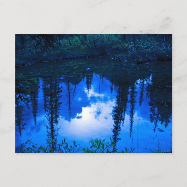 Abend Reflektionen Postkarte (Vorderseite)