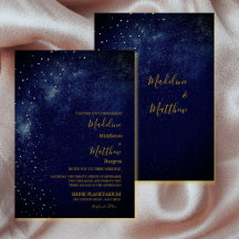 Abend Sky Astral Gold Stars Blue Wedding