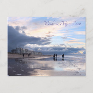 Abend Sky Wenduine Beach, Belgien Postkarte