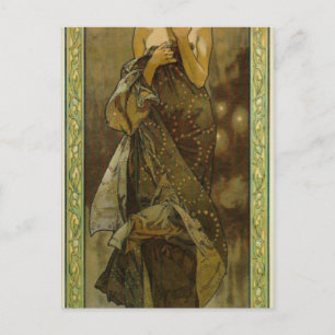Abend Star von Alphonse Mucha Postkarte