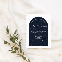 Abend Starlight Navy Blue Arch & Stars Hochzeit