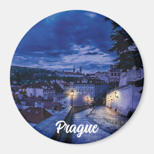 Abend Straße in Prag Magnet