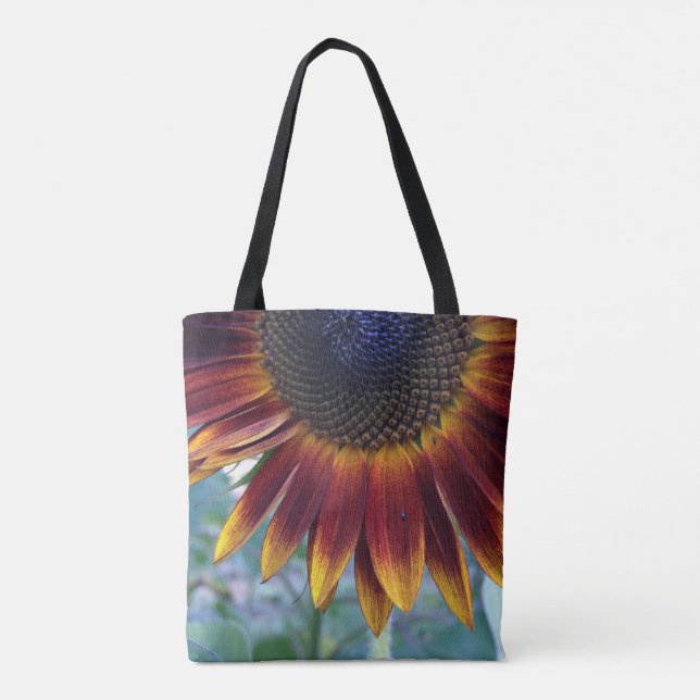 Abend Sun Mix Sonnenblumen Tote Tasche (Rückseite)