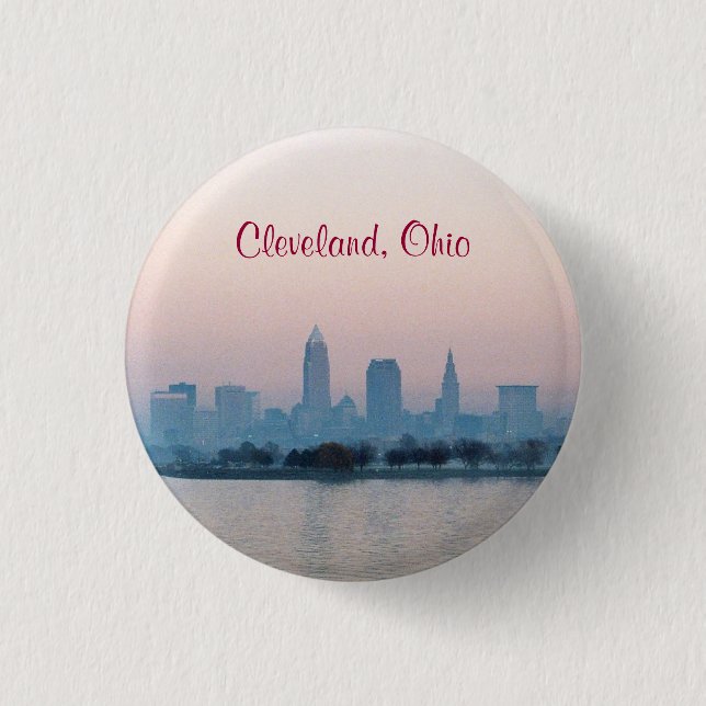 Abend Sunset Cleveland Button (Vorderseite)