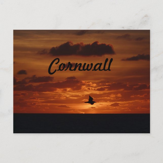 Abend Sunset Postkarte (Vorderseite)