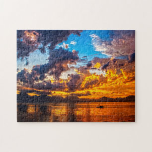 Abend Sunset. Puzzle