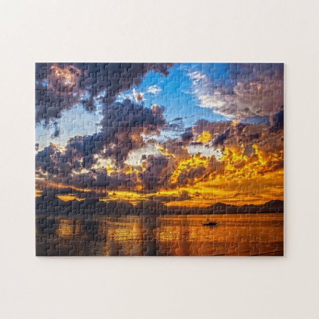 Abend Sunset. Puzzle (Horizontal)