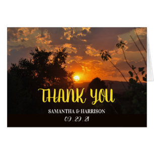 Abend Sunset Scene, Rustic Wedding Danke