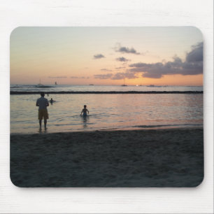 Abend Sunset Tropical Beach Waikiki Oahu Hawaii Mousepad