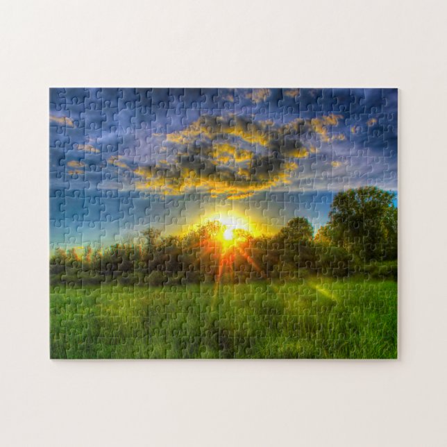 Abend Sunset Wisconsin. Puzzle (Horizontal)