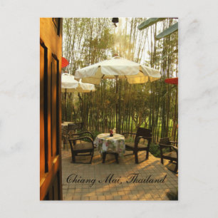 Abend Tee am Bambushain Postkarte