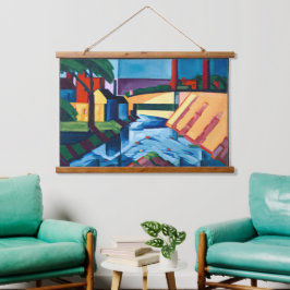 Abend Tones Tapestry Wandteppich Mit Holzrahmen