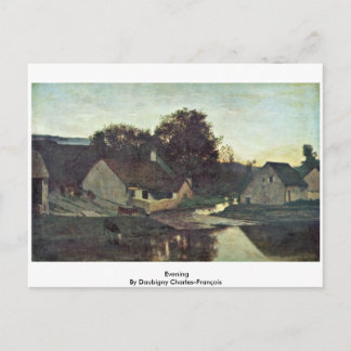 Abend von Daubigny Charles-François Postkarte