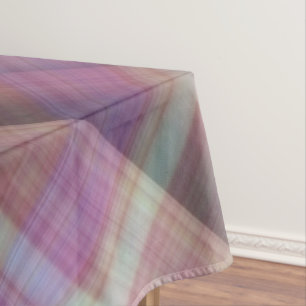 Abendblüten Lila und Rosa Kariert Tischdecke