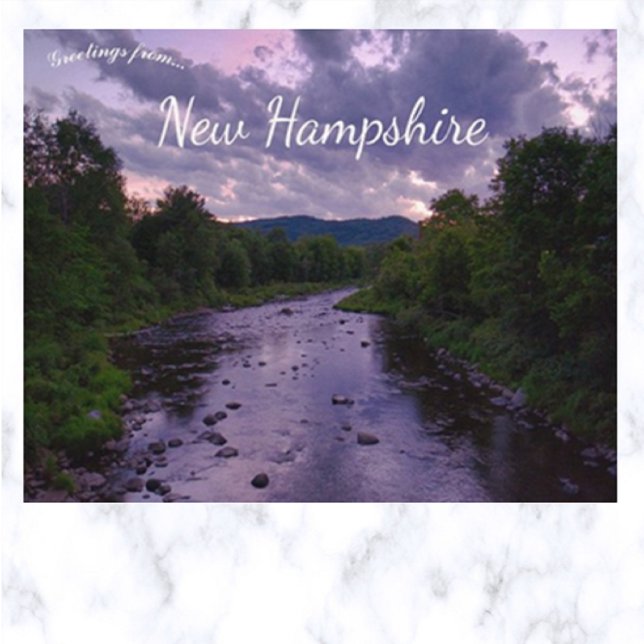 Abenddämmerung am Ammonoosuc-Fluss New Hampshire Postkarte (Von Creator hochgeladen)