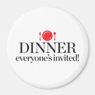 Abendessen Alle sind eingeladen Magnet