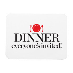 Abendessen Alle sind eingeladen Magnet