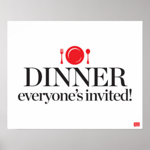 Abendessen Alle sind eingeladen Poster