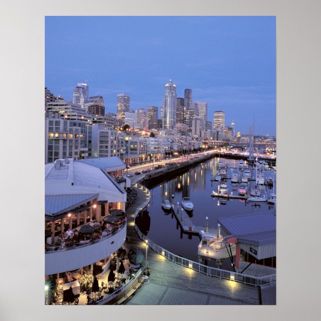 Abendessen am Hafen von Bell in Seattle, Washingto Poster (Vorne)