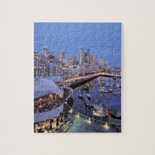 Abendessen am Hafen von Bell in Seattle, Washingto Puzzle (Vertikal)