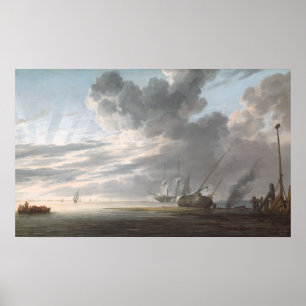 Abendessen am Tagesende von Simon de Vlieger Poster