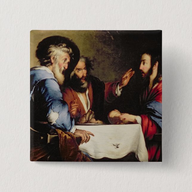 Abendessen bei Emmaus Button (Vorderseite)