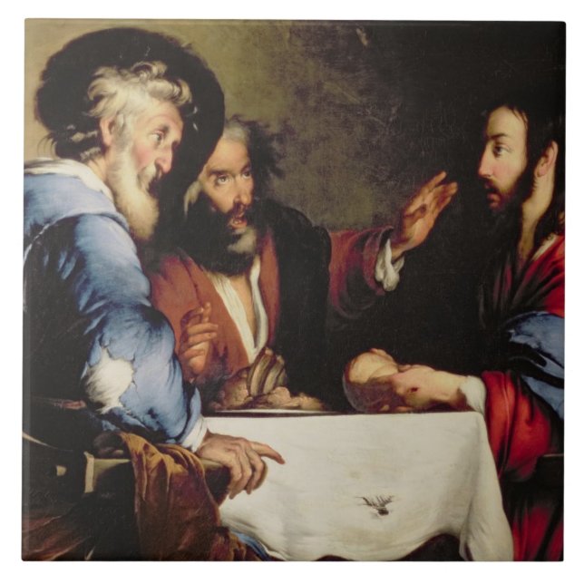 Abendessen bei Emmaus Fliese (Vorderseite)