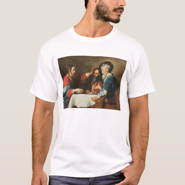 Abendessen bei Emmaus (Öl auf Leinwand) 2 T-Shirt (Vorderseite)