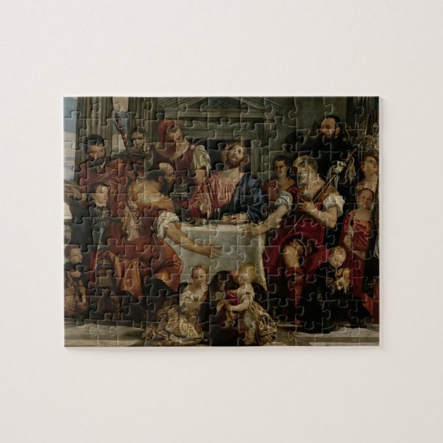 Abendessen bei Emmaus (Öl auf Leinwand) Puzzle (Horizontal)