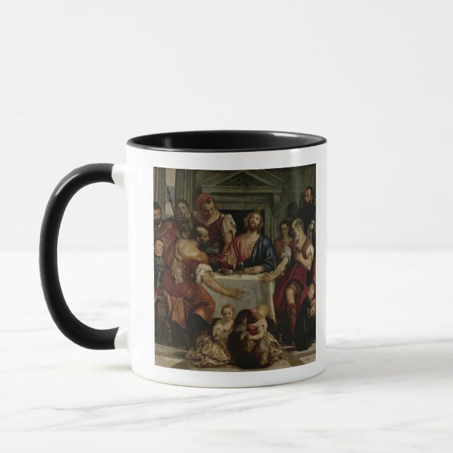 Abendessen bei Emmaus (Öl auf Leinwand) Tasse (Links)