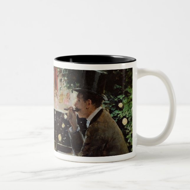 Abendessen bei Les Ambassadeurs, c.1882 Zweifarbige Tasse (Rechts)