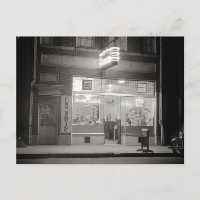 Abendessen bei Nacht, 1940 Postkarte (Vorderseite)