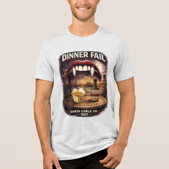 Abendessen-daneben Männer Bella+Canvas Tri-Blend Shirt (Vorderseite)