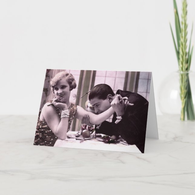 Abendessen-Datum Karte (Vorderseite)