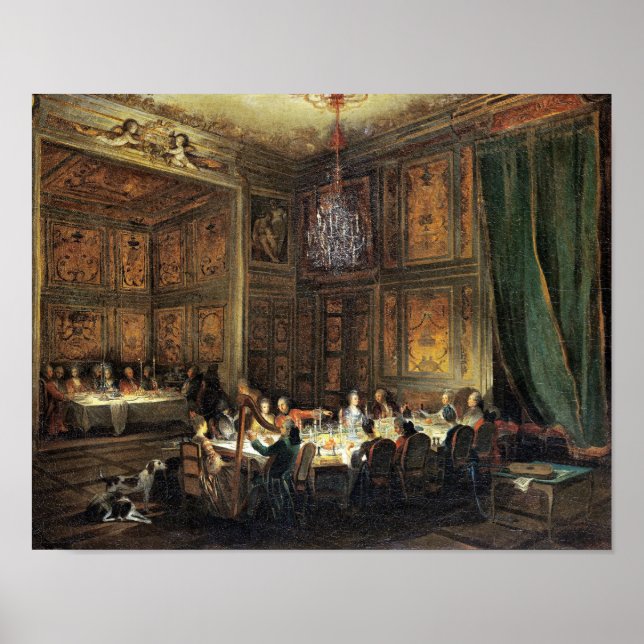 Abendessen des Prinzen von Conti im Tempel Poster (Vorne)