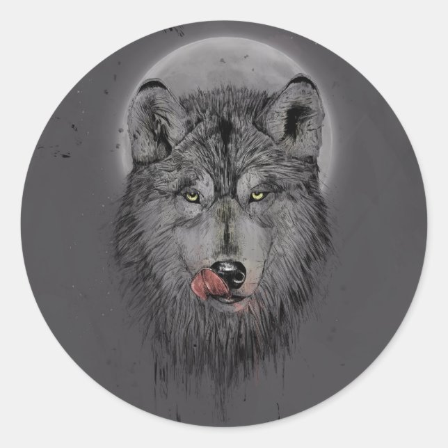 Abendessen (dunkle Version) Runder Aufkleber (Vorderseite)