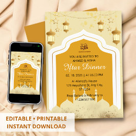 Abendessen Einladung Rmadan Moschee Orange