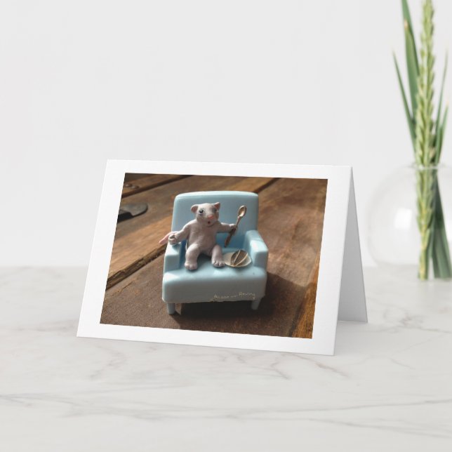 Abendessen für eine kleine Maus Karte (Vorderseite)