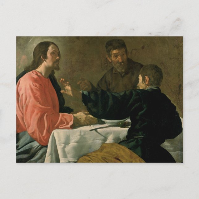 Abendessen im Emmaus, 1620 Postkarte (Vorderseite)