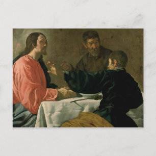 Abendessen im Emmaus, 1620 Postkarte