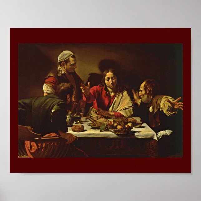Abendessen im Emmaus mit Freunden Poster (Vorne)