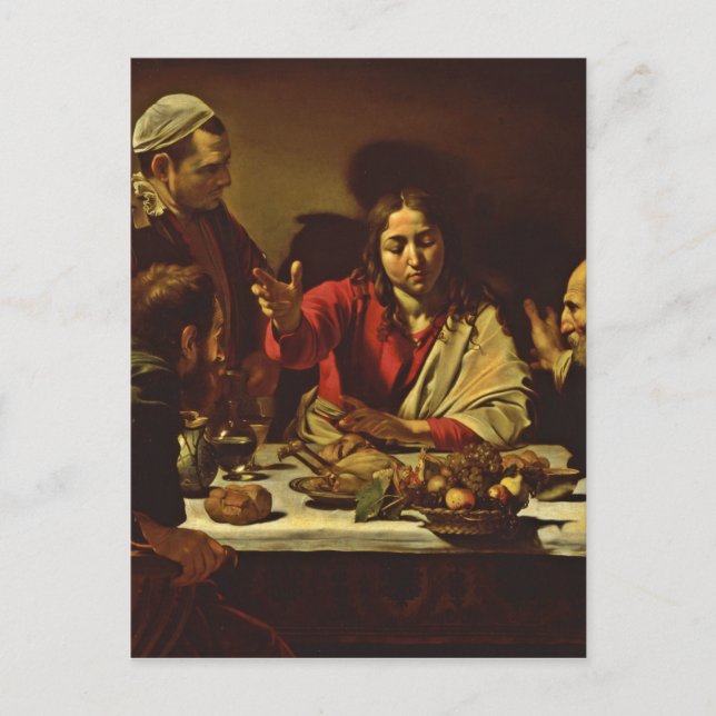 Abendessen im Emmaus mit Freunden Postkarte (Vorderseite)