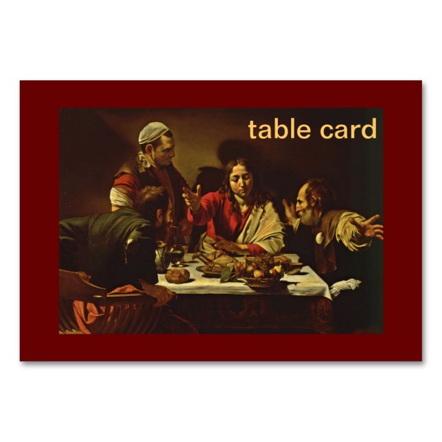 Abendessen im Emmaus mit Freunden Tischnummer (Vorderseite)
